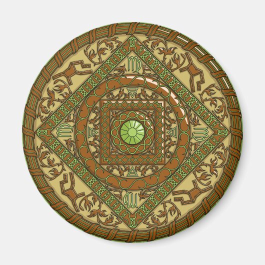 Virgo Mandala Magnet (Devant)