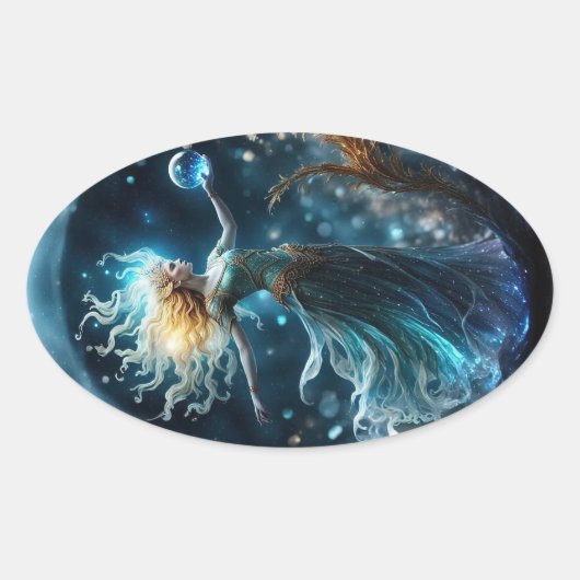 Virgo Ovale Sticker (Voorkant)