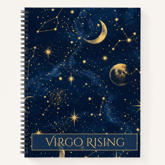 Virgo Rising Hemelastrologie Notitieboek (Voorkant)