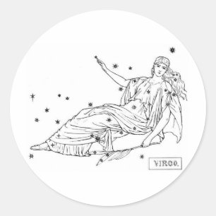 Virgo Ronde Sticker