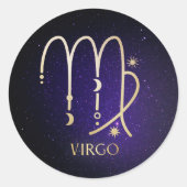 Virgo Ronde Sticker (Voorkant)