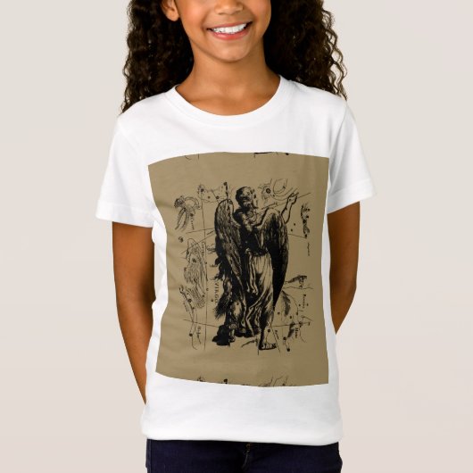 Virgo Sign Constellation Hevelius 1690 T-shirt (Voorkant)