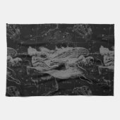 Virgo Sign Constellation Hevelius Black Decor Theedoek (Horizontaal)
