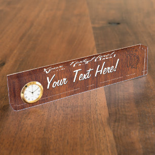 Virgo Sign in Mahogany wood style Naambordje