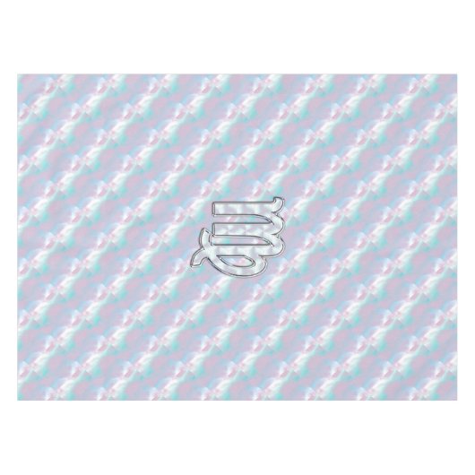 Virgo Sign on Pastels Moeder van parelstijl Afdruk Tafelkleed (Voorkant (Horizontaal))