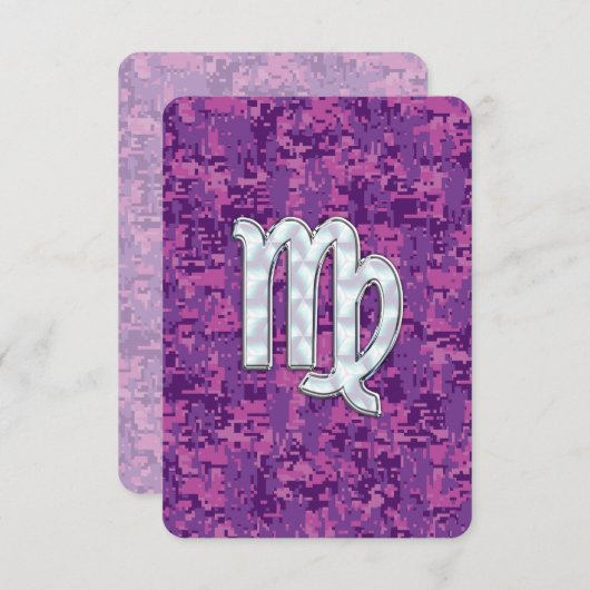 Virgo Sign on Pink Fuchsia Digital Camouflage (Voorkant / Achterkant)