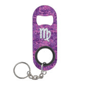 Virgo Sign on Pink Fuchsia Digital Camouflage Mini Flessenopener (Voorkant)