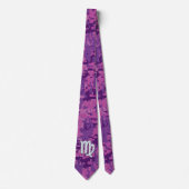 Virgo Sign Pink Fuchsia Digital Camouflage Style Stropdas (Voorkant)