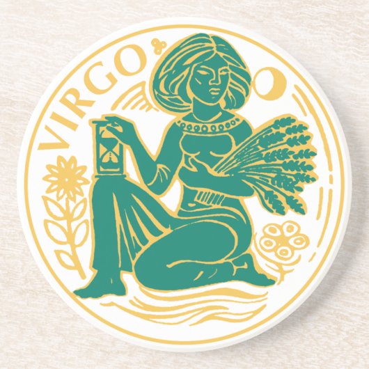 Virgo Signe du Zodiaque sur un Dessous de verre (Devant)
