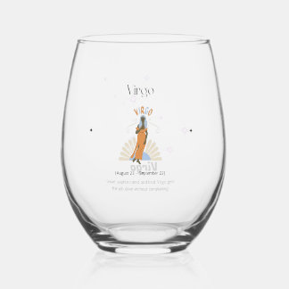 Virgo Stemless, Zodiac, Verre de vin Constellation