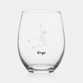 Virgo Stemless, Zodiac, Verre de vin Constellation (Verso)