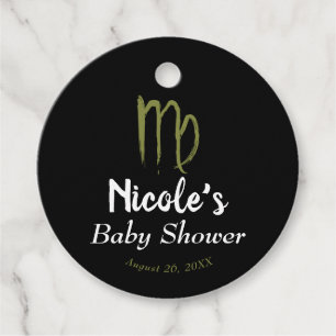 VIRGO Sterrenbeeld August September Baby Shower Bedankjes Labels