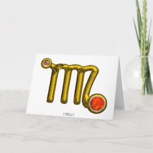 VIRGO Sterrenbeeld Verjaardag Kaart