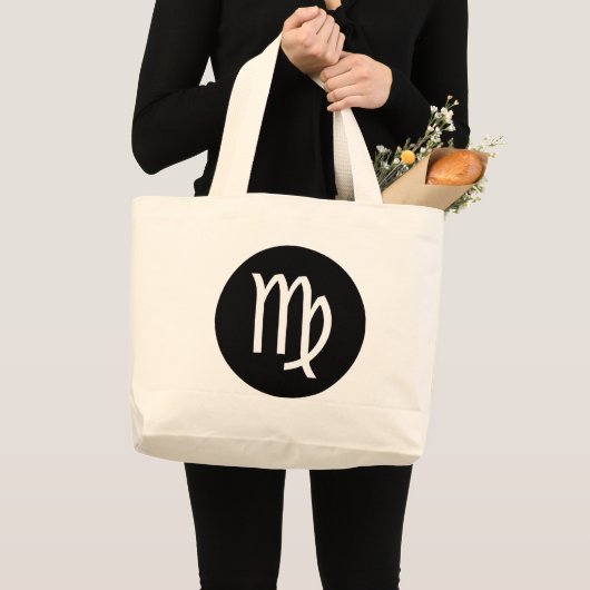 Virgo Symbool Grote Tote Bag (Voorkant (product))