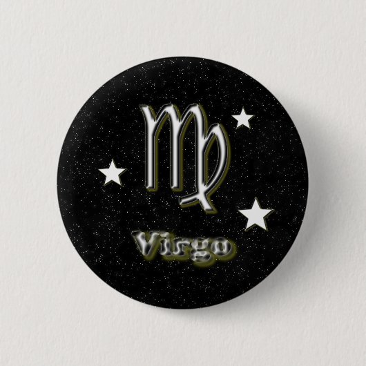 Virgo symbool ronde button 5,7 cm (Voorkant)