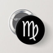 Virgo Symbool Ronde Button 5,7 Cm (Voorkant /achterkant)