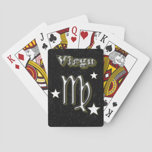 Virgo symbool speelkaarten (Achterkant)