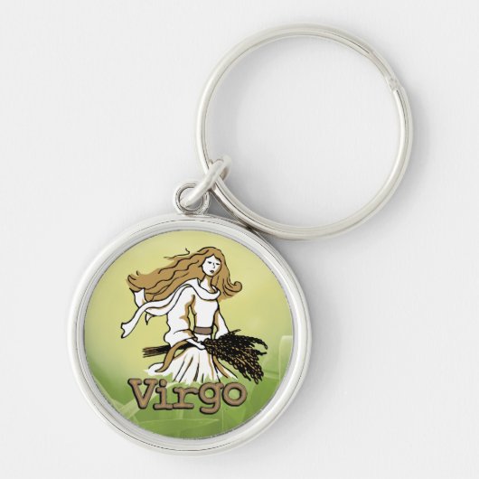 Virgo The Maiden earth sign keychain (Voorkant)