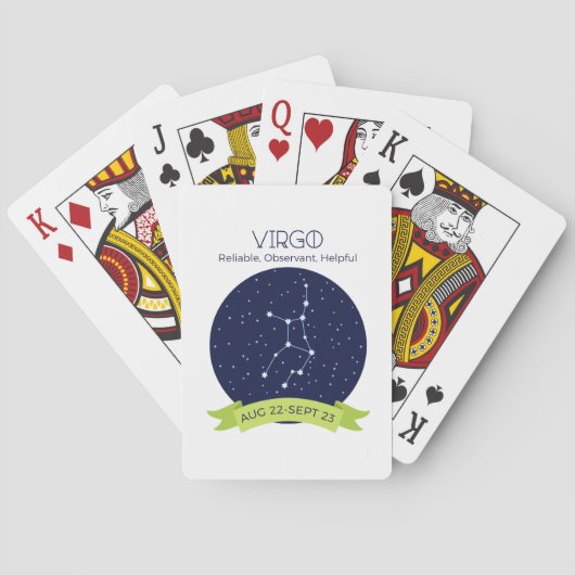 Virgo Traits Pokerkaarten (Achterkant)