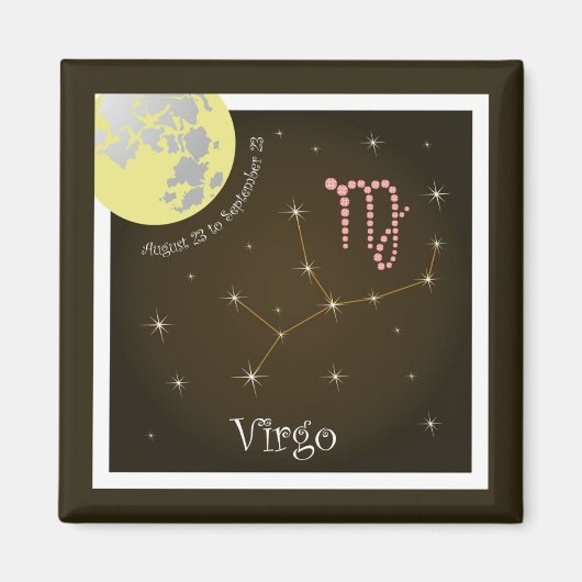Virgo van 23 augustus tot 23 september Magnet Magneet (Voorkant)