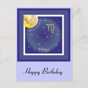 Virgo van 23 tot 23 september Postkarte Briefkaart