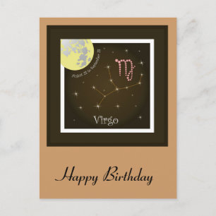 Virgo van 23 tot 23 september Postkarte Briefkaart