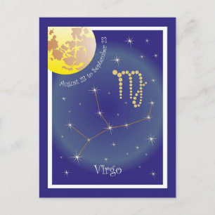 Virgo van 23 tot 23 september Postkarte Briefkaart