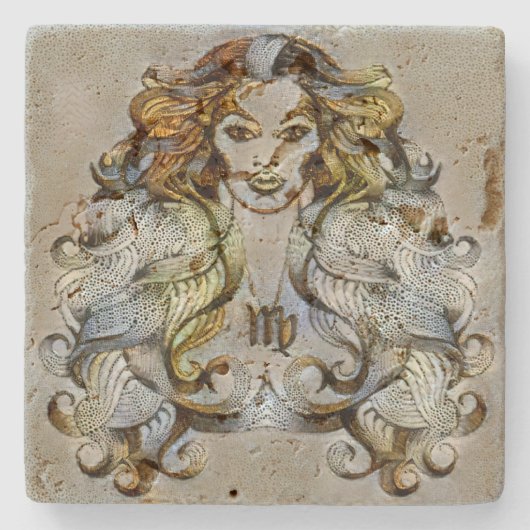 Virgo Venice Stenen Onderzetter (Voorkant)