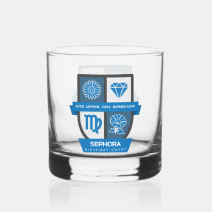 Virgo Verjaardag Crest™ voor 1-22 september Whisky Glas