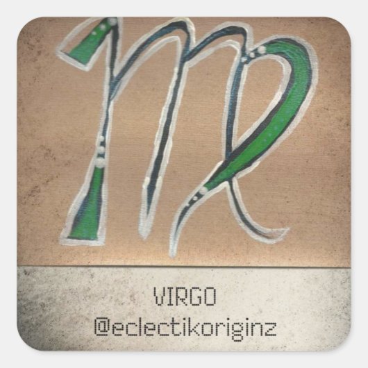 Virgo Vierkante Sticker (Voorkant)