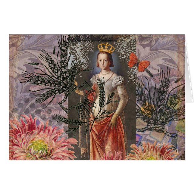 Virgo Woman Portrait Antique Coloré Riche (Devant horizontal)