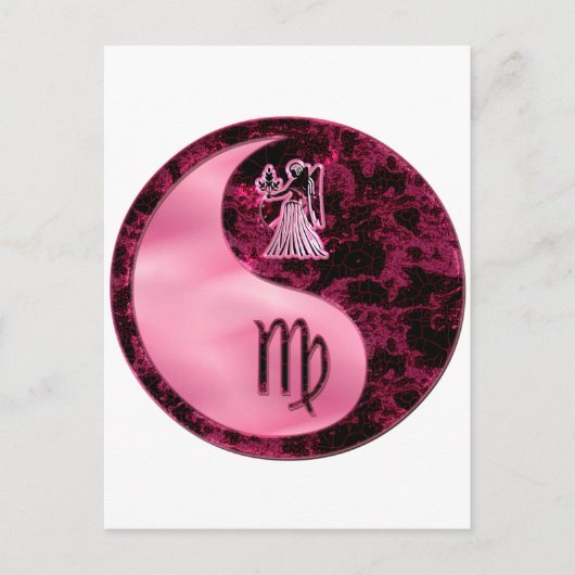 Virgo Yin Yang Briefkaart (Voorkant)