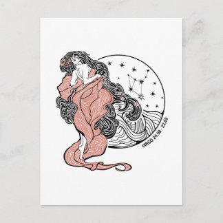 Virgo zodiaal teken.Horoscoop cirkel Briefkaart