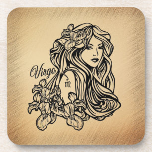 Virgo Zodiac Antiek look Bier Onderzetter