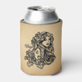 Virgo Zodiac Antiek look Blikjeskoeler (Blikje Voorkant)