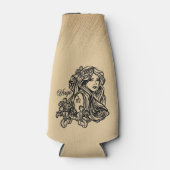 Virgo Zodiac Antiek look Flesjeskoeler (Voorkant)