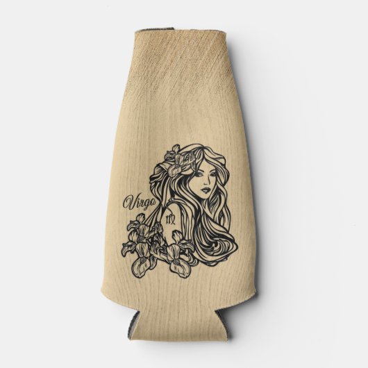 Virgo Zodiac Antiek look Flesjeskoeler (Voorkant)