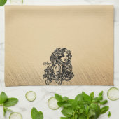 Virgo Zodiac Antiek look Theedoek (Gevouwen)