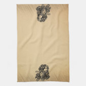 Virgo Zodiac Antiek look Theedoek (Verticaal)