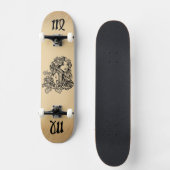 Virgo Zodiac Antiek Skateboard (Voorkant)