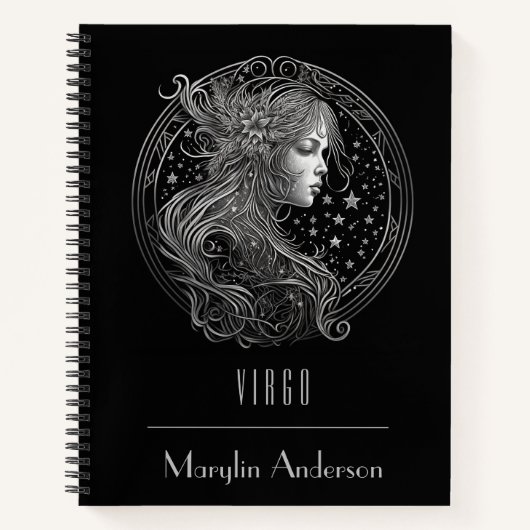 VIRGO ZODIAC ASTROLOGY CONSTELLATION CUSTOM NOTITIEBOEK (Voorkant)
