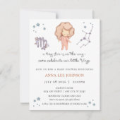 Virgo Zodiac Baby Shower Invitation (Devant)