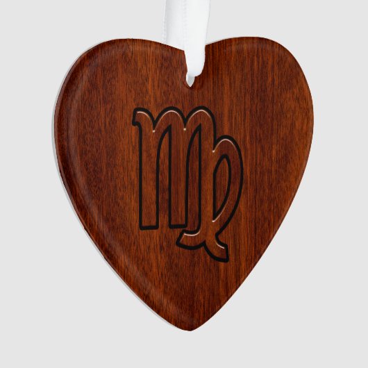 Virgo Zodiac Connexion en bois acajou (devant)