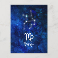 Virgo Zodiac Constellation Blue Galaxy Celestial