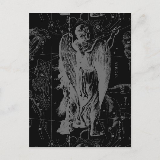 Virgo Zodiac Constellation Hevelius 1690 Briefkaart (Voorkant)