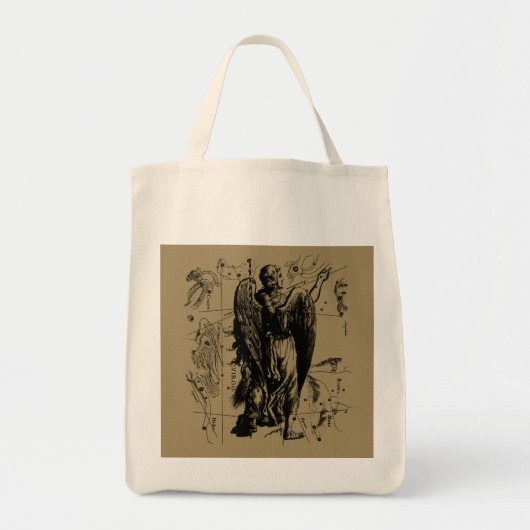 Virgo Zodiac Constellation Hevelius 1690 Tote Bag (Voorkant)