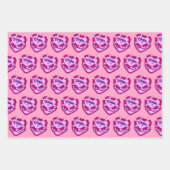 Virgo Zodiac Coquette Hart Verjaardagstaart Inpakpapier Vel (Voorkant)