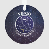 Virgo Zodiac Design Acryl Ornament (achterkant)