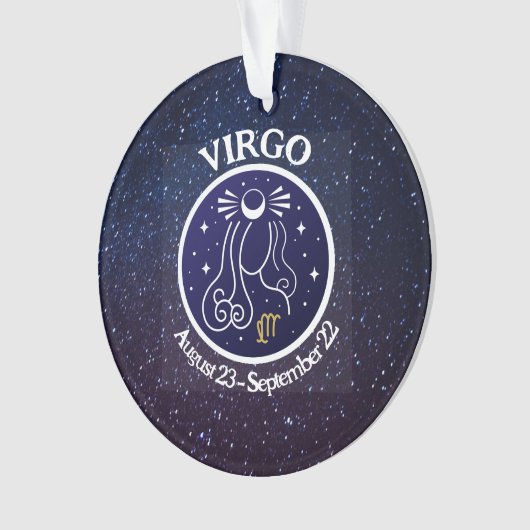 Virgo Zodiac Design Acrylique (devant)