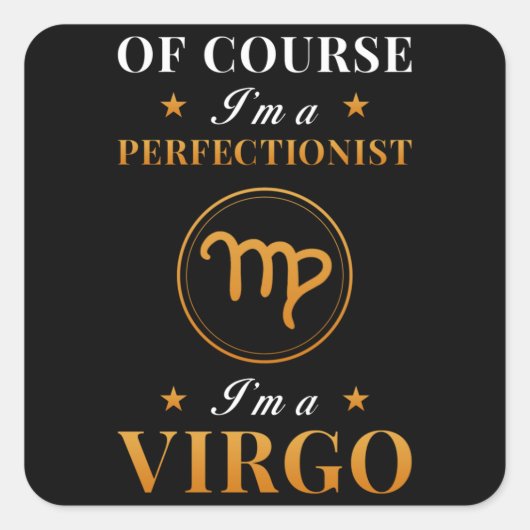Virgo Zodiac Gift Vierkante Sticker (Voorkant)